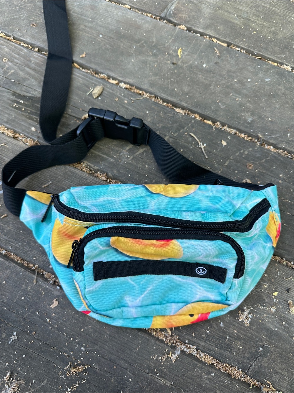Neff Teal and Black Crossbody Belt Bag